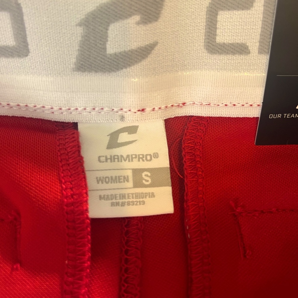 Red Athletic Softball Pants - Picture 5 of 6